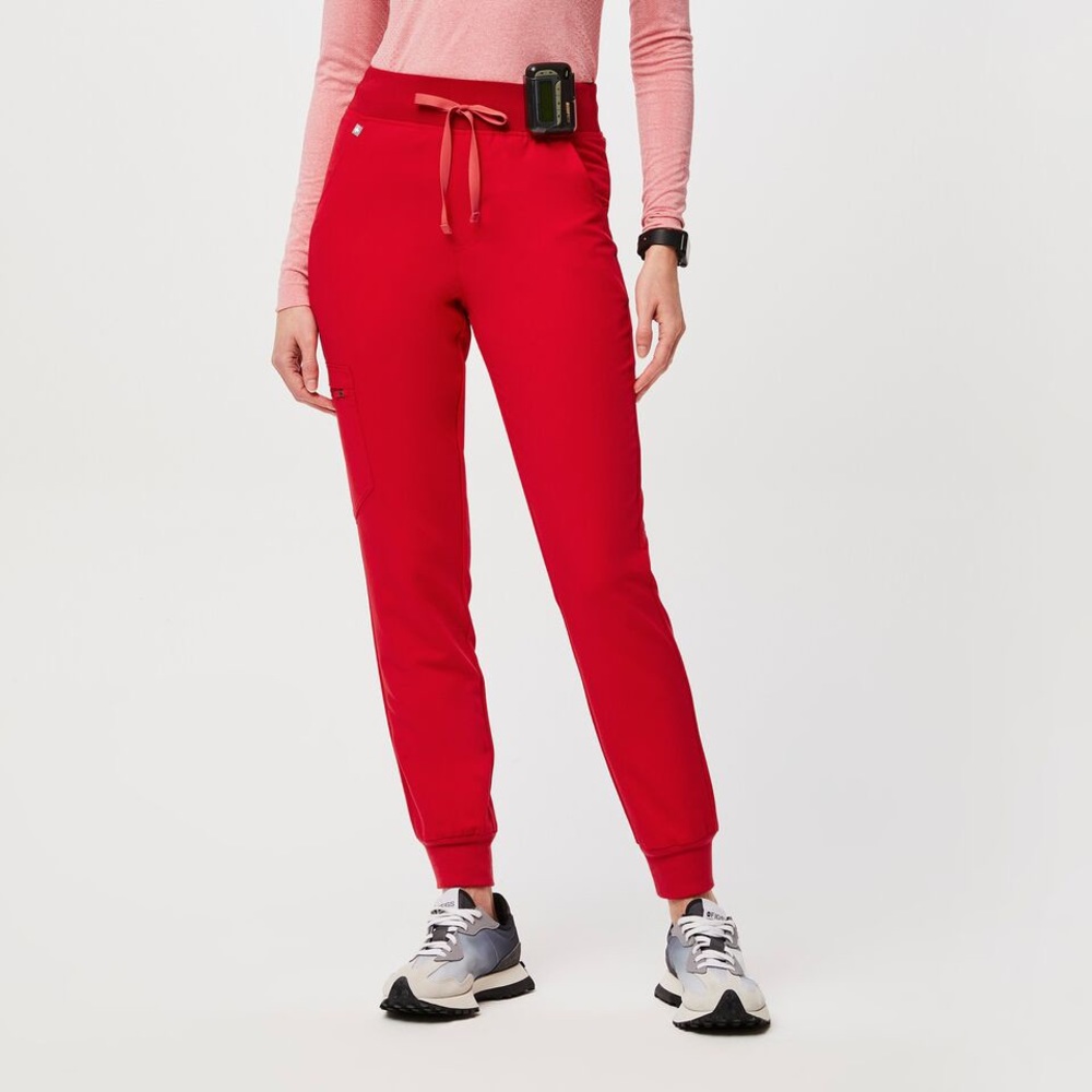 Figs Zamora Jogger Scrub Pants- Winning Red